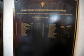 Памятные доски с именами погибших черногорских и герцеговинских воинов