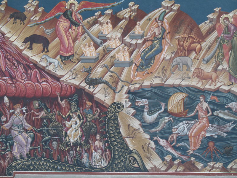 Апокалипсис. Фрагмент внешней росписи монастырского храма