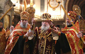 Торжественная встреча ковчега с мощами святого великомученика Димитрия Солунского в Храме Христа Спасителя 5 ноября 2008 г.