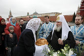 Патриаршее служение в Казанском соборе на Красной площади 4 ноября 2008 г.