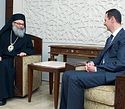 Bashar Assad meets the Patriarch of Antioch