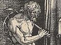 "The Penitent" engraving by Dürer displayed at the Metropolitan Museum of Art