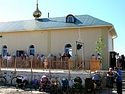 A mortar explodes near church in Sloviansk, civilians killed