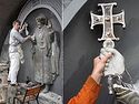Vandalized monument to St. Vladimir being restored in Kiev