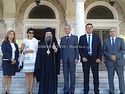Russian ambassador to Greece prays at the Cross of St. Andrew the First-Called in Patras