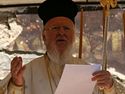 Orthodox patriarch presides over Divine Liturgy in ruins