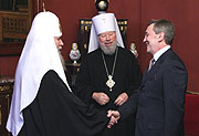 Святейший Патриарх Алексий встретился с митрополитом Киевским Владимиром и мэром Киева