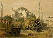 Константинополь. Храм Святой Софии (в XIX веке мечеть). Литография 1852 г.
