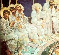 Фрагмент росписи "Сошествие Святого Духа" Кирилловской церкви . Работа М. Врубеля