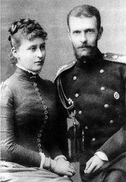 Великий князь Сергей Александрович с супругой Елизаветой Феодоровной 1896 год 