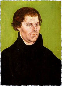 Мартин Лютер. Портрет работы Лукаса Кранаха Старшего, 1526 г.