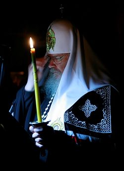 Загрузить увеличенное изображение. 533 x 800 px. Размер файла 133155 b.
 Святейший Патриарх Алексий II. Фото: С. Власов