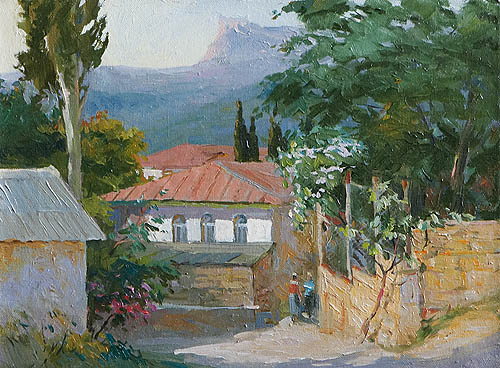 Валентин Дмитриев. Гурзуф. Гора Айпетри. Холст, масло. 2003 г.