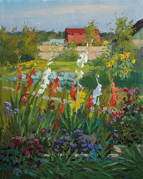 Валентин Дмитриев. Саратовские дачи. Холст, масло. 2006 г.