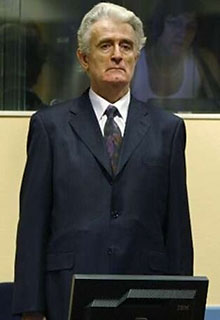 Караджич на первом представлении в суде 31 июля 2008 г.