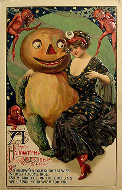 Открытка, посвященная Хэллоуину 1912 г.