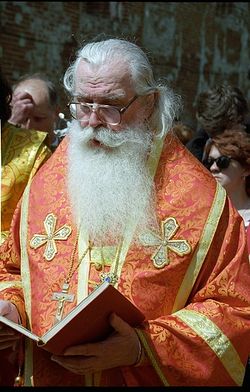 Митрополит Питирим за пасхальным богослужением / Фото А. Жданова