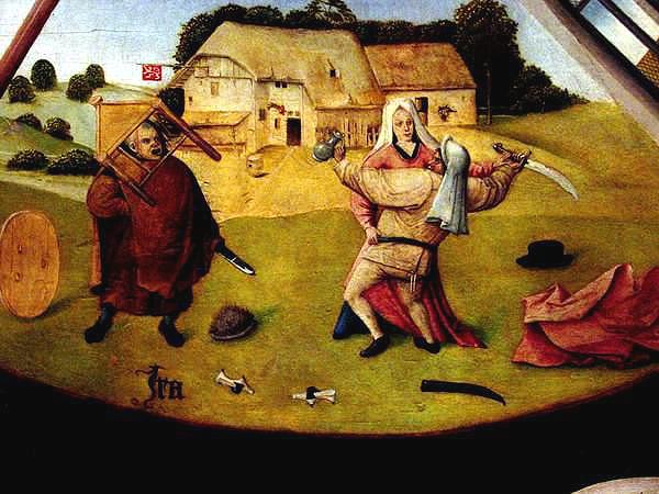 Иероним Босх. Семь смертных грехов 1475-80 гг. Фрагмент