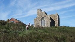 Church on Farne on the site of St Cuthbert's cell