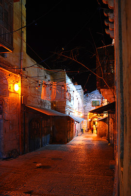Старый Иерусалим ночью. Фото: А.Поспелов / Православие.Ru