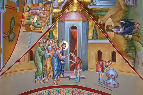 Фрески православного Преображенского монастыря на горе Фавор