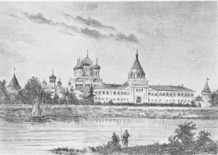 Ипатьевский монастырь. Гравюра середины XIX века.