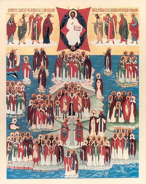 Icon of the Synaxis of the Saints of Britain and Ireland.