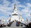Предстоятель Русской Церкви посетил строящийся храм-памятник в честь Всех святых в Минске