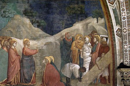 Giotto. Scenes from the life of St. Mary Magdalene. The Resurrection of Lazarus. Source: wga.hu