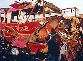 Автобус «Ниш-экспесс» после взрыва