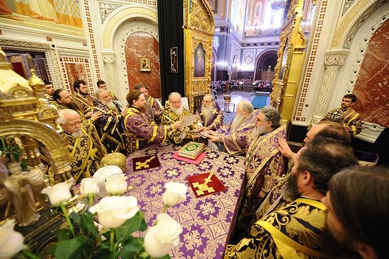 Хиротония архимандрита Вениамина (Тупеко) во епископа Борисовского. Фото: Патриархия.ру