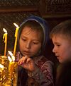 Божественная литургия в Вербное воскресенье в Сретенском монастыре