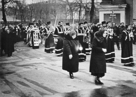 A procession of the cross, the 1970s.