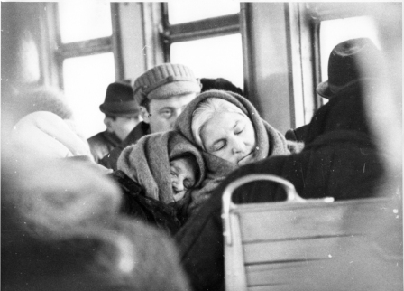 Dreaming on a suburban train, in the 1970s.