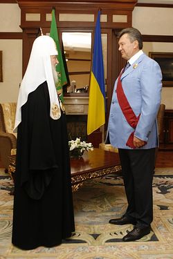 His Holiness Patriarch Kirill and Ukrainian President Victor Yanukovich