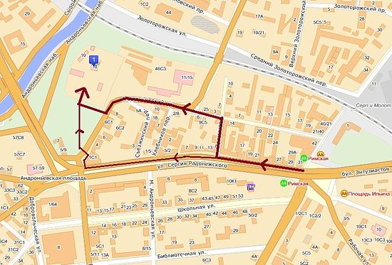 Загрузить увеличенное изображение. 1235 x 847 px. Размер файла 462414 b.
 Как пройти пешком от метро