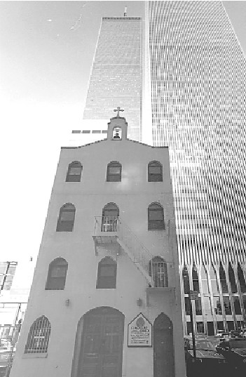 St. Nicholas Greek Orthodox Church stood in the shadow of the World Trade Center’s Twin Towers until being felled when Tower 2 collapsed after the terrorist attacks on Sept. 11, 2001.