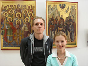 Кураторы выставки Игорь и Анна Чукины