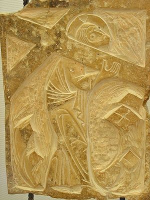 Загрузить увеличенное изображение. 500 x 667 px. Размер файла 168401 b.
 Сергей Антонов. Несение Креста. Резьба по камню