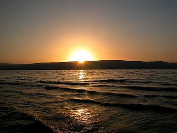 Sunset on the Sea of Galilee