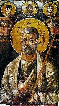 Икона с изображением св.Петра, выполненная в технике энкаустики, VI век