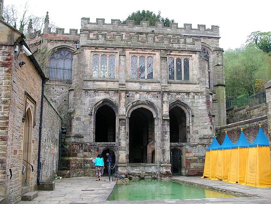 The healing pool at Holywell, Wales. Photo by Jeffrey L. Thomas, 2006.