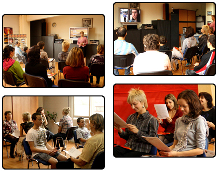 Dianetic auditing seminar. (Photo from the scientology site). The scientologist use toys to learn auditng.