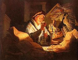 Рембрандт Money changer 1627 г.