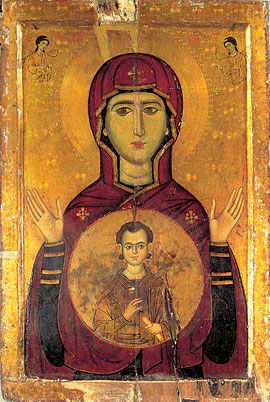russische Ikone Икона Божей Матери Знамение Софрино