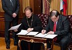 Состоялся обмен документами между Госархивом России и Свято-Троицкой семинарией в Джорданвилле