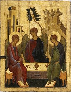 The Holy Trinity, by St. Andrei Rublev.