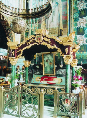 The reliquary of St. Barbara in the St. Vladimir Cathedral, Kiev.