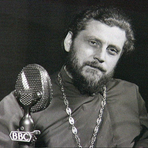 Priest Vladimir Rodzianko at the BBC studio.