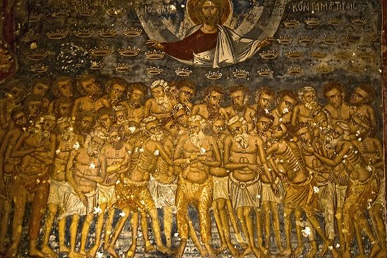 The suffering of the forty Martyrs of Sebaste.